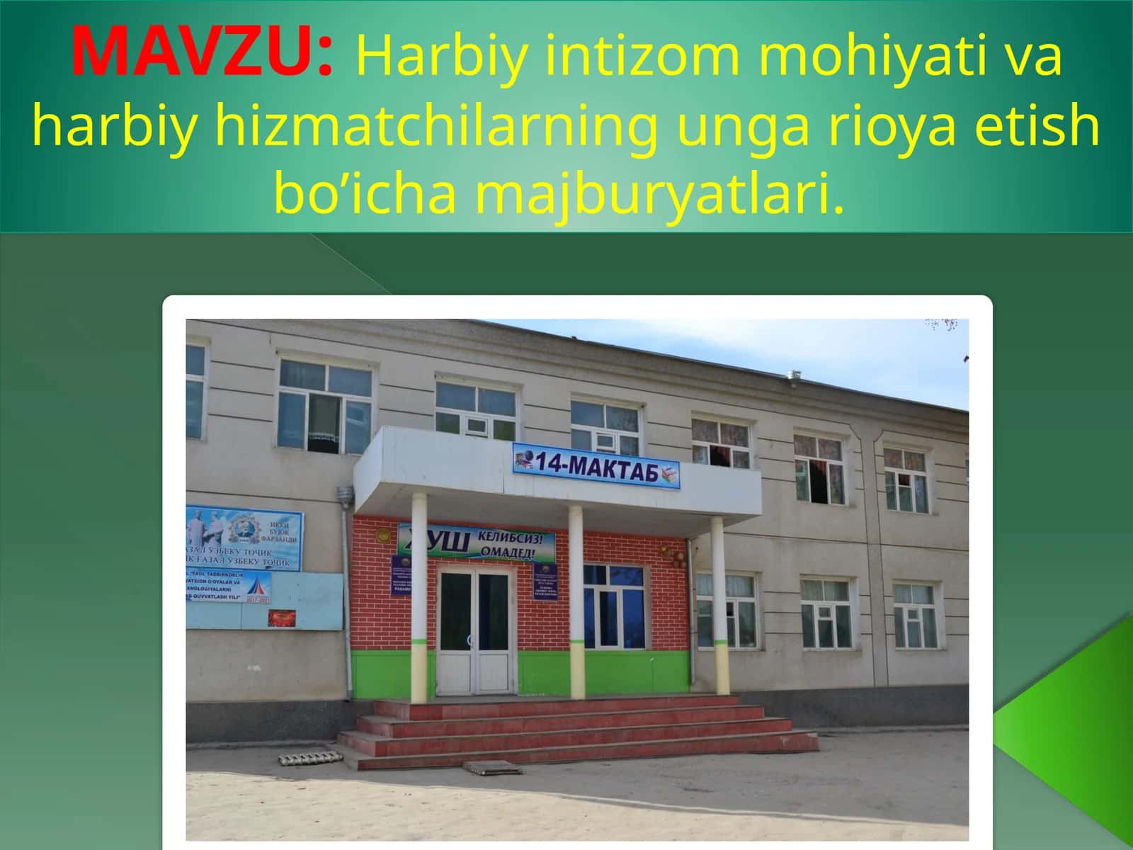 Harbiyintizom va harbiy hizmatchilarning majburyatlari 1