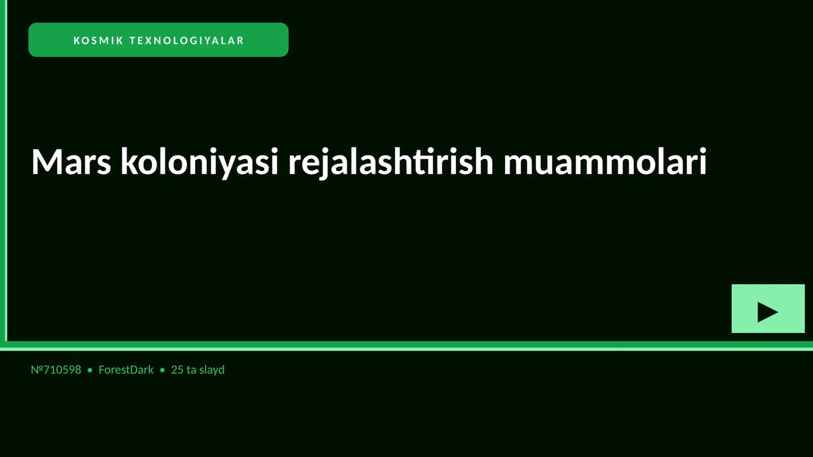 Mars koloniyasi rejalashtirish muammolari 1