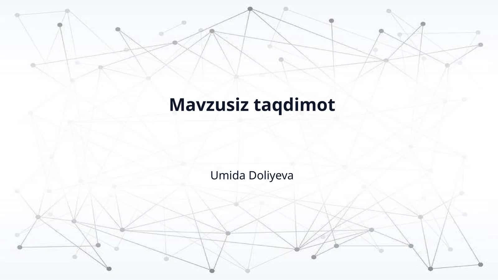 Mavzusiz taqdimot 1