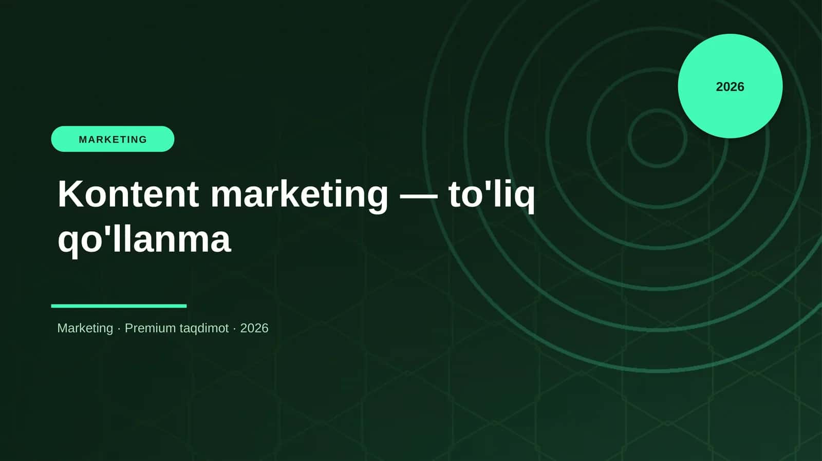 Kontent marketing — to'liq qo'llanma 1