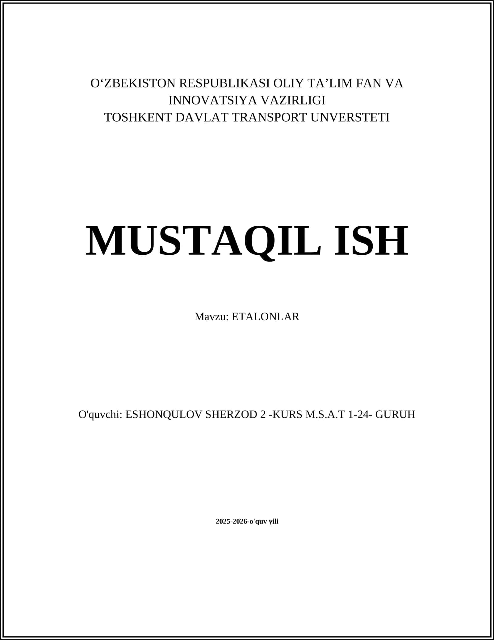 ETALONLAR 1