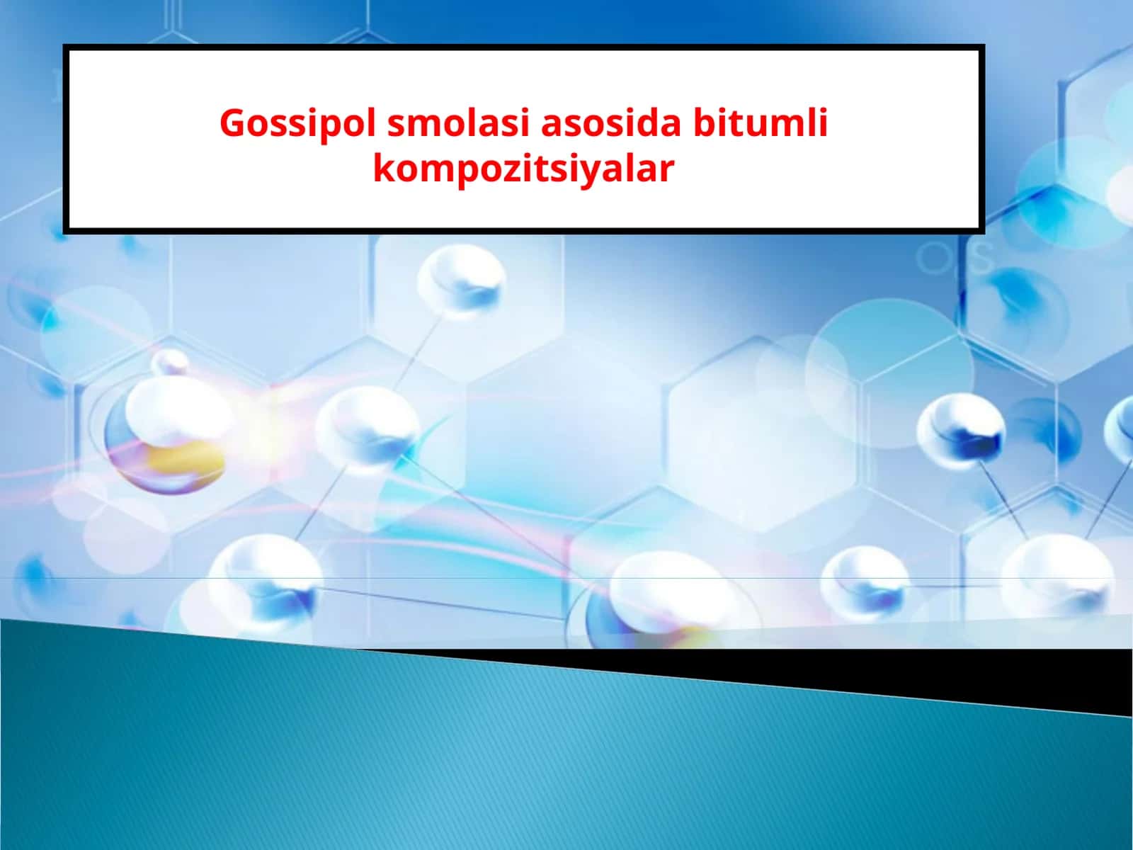 Gossipol smolasi asosida bitumli kompozitsiyalar 1