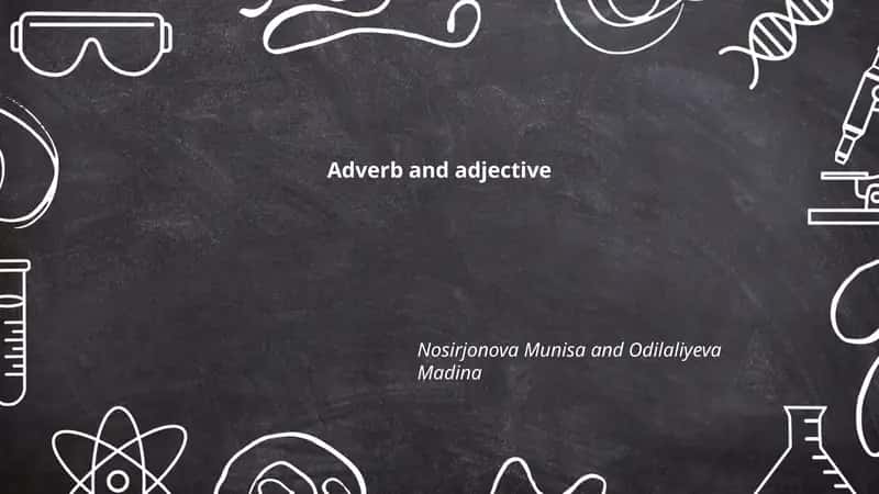 Adverb and adjective 1