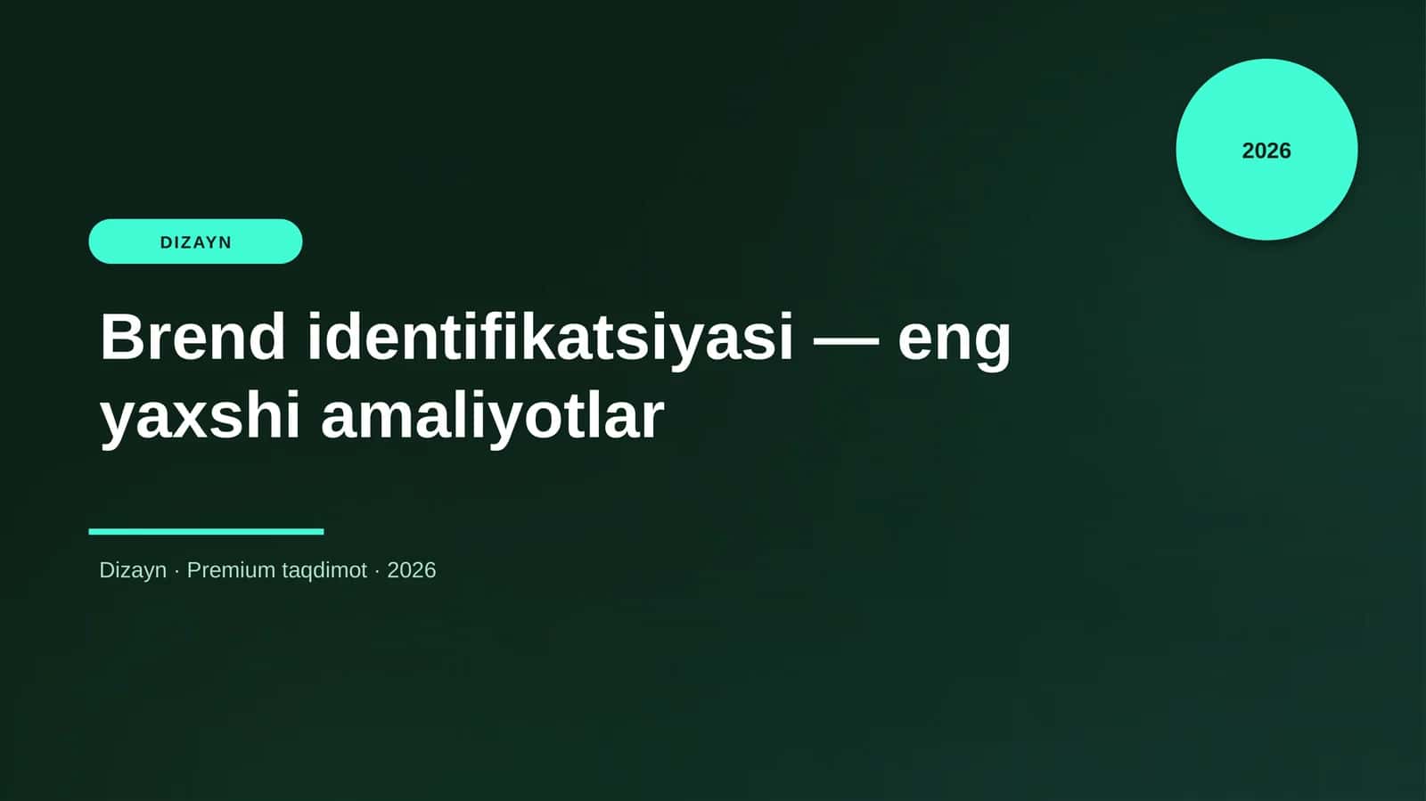 Brend identifikatsiyasi — eng yaxshi amaliyotlar 1
