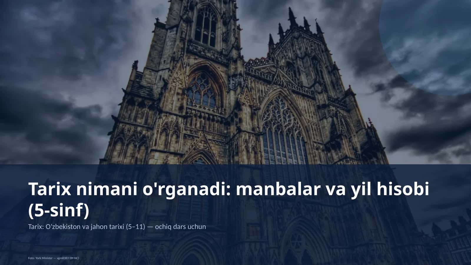 Tarix nimani o'rganadi: manbalar va yil hisobi (5-sinf) 1
