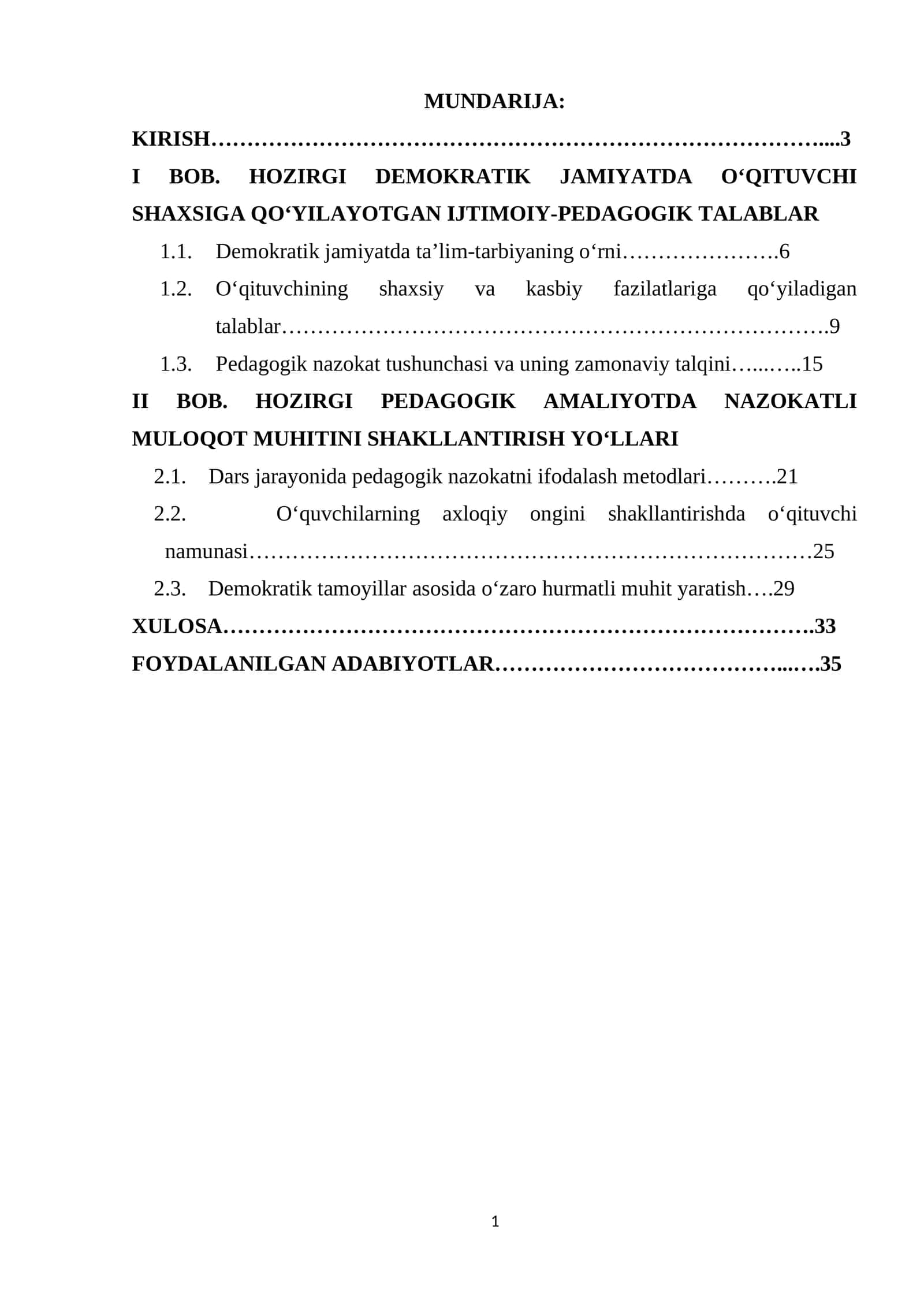 Demokratik jamiyatda ta’lim-tarbiyaning o‘rni 1
