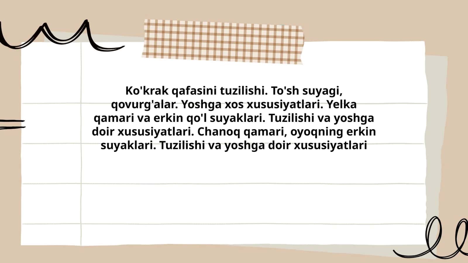 Ko'krak qafasi tuzilishi 1