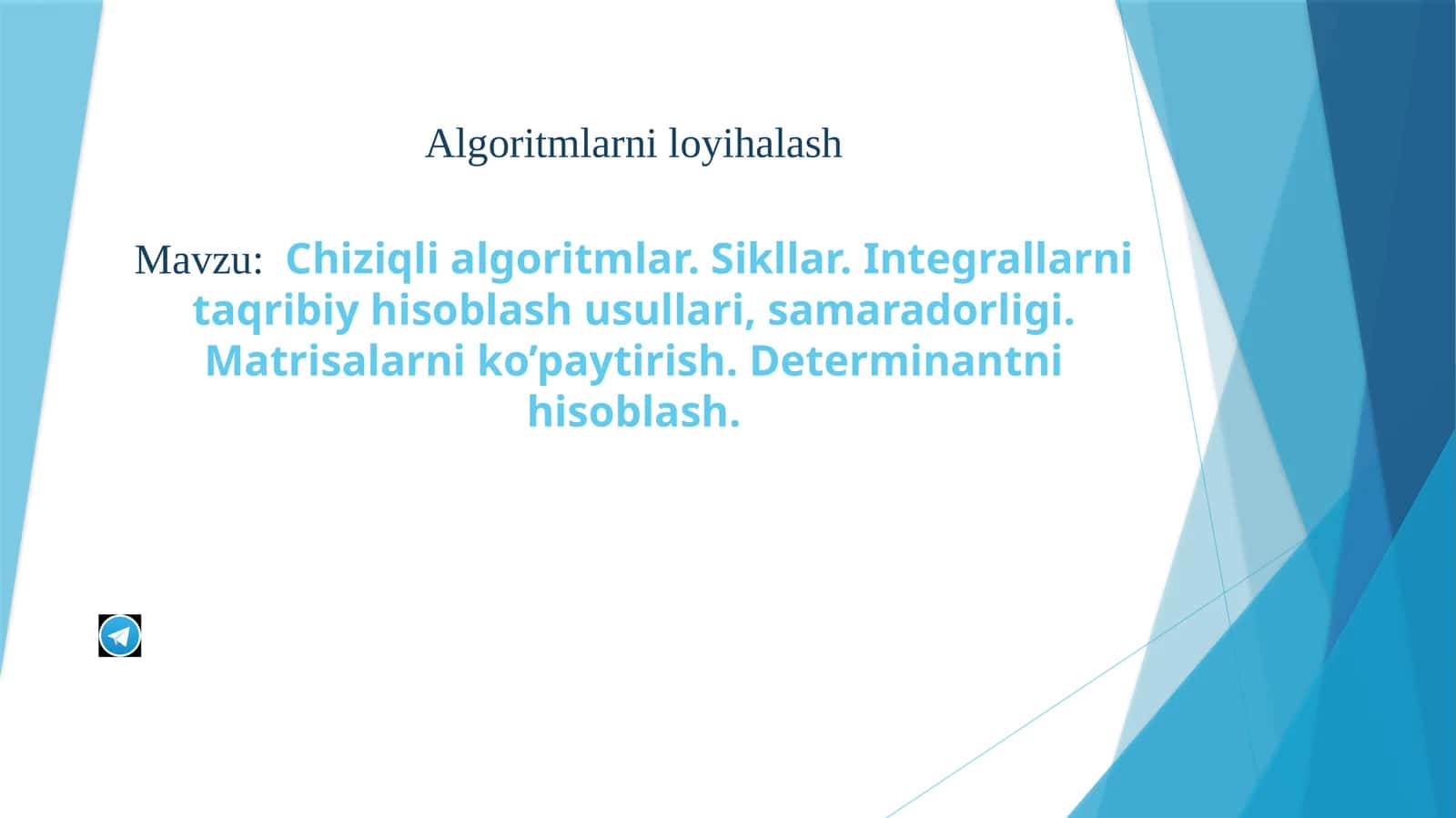 Algoritmlarniloyihalash 1