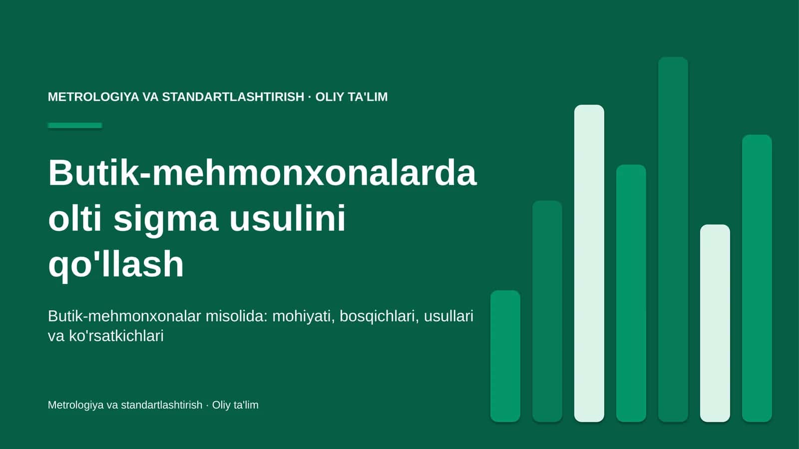 butik mehmonxonalarda olti sigma usulini qo'llash 8915 1