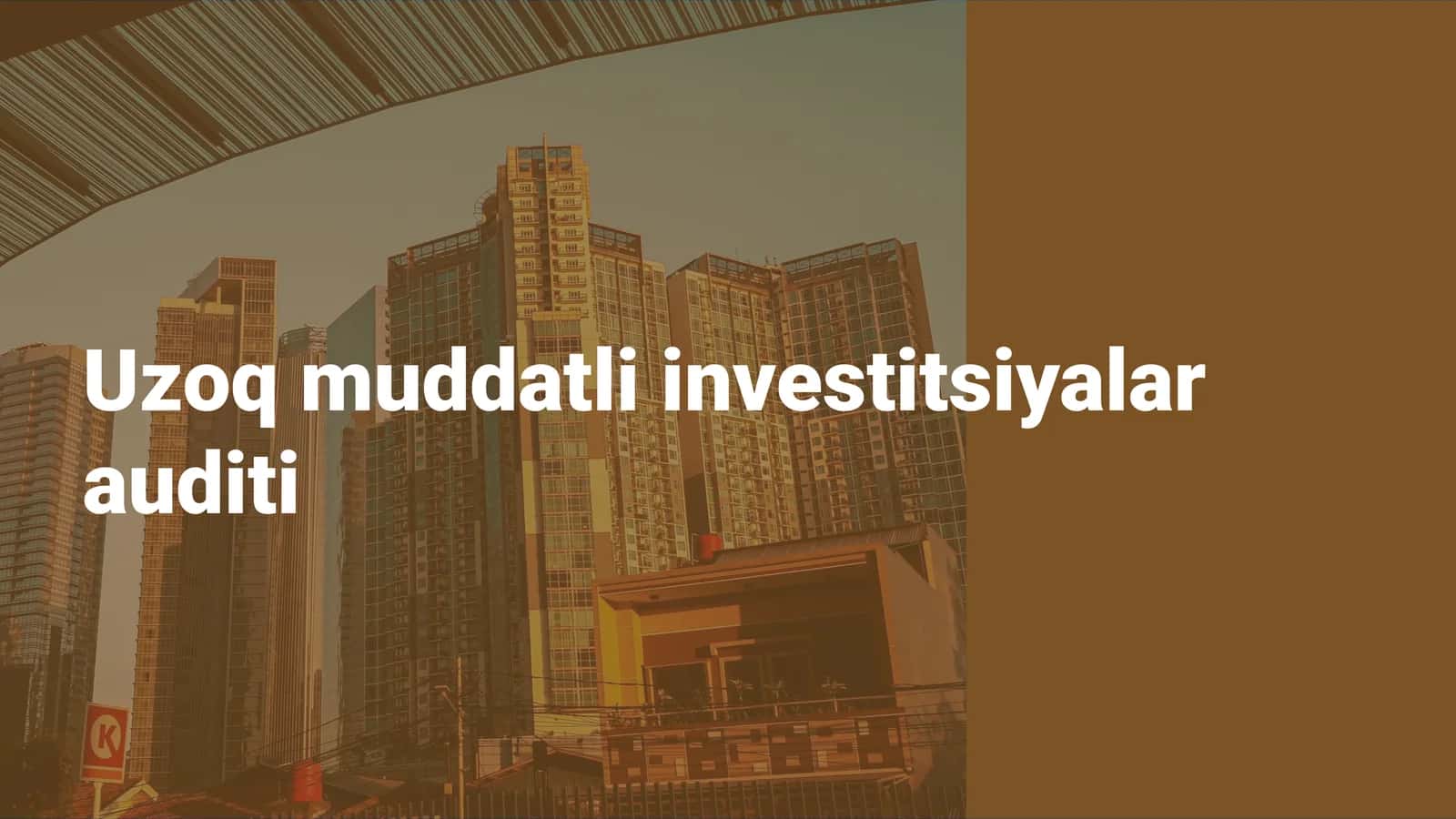 Uzoq muddatli investitsiyalar auditi 1