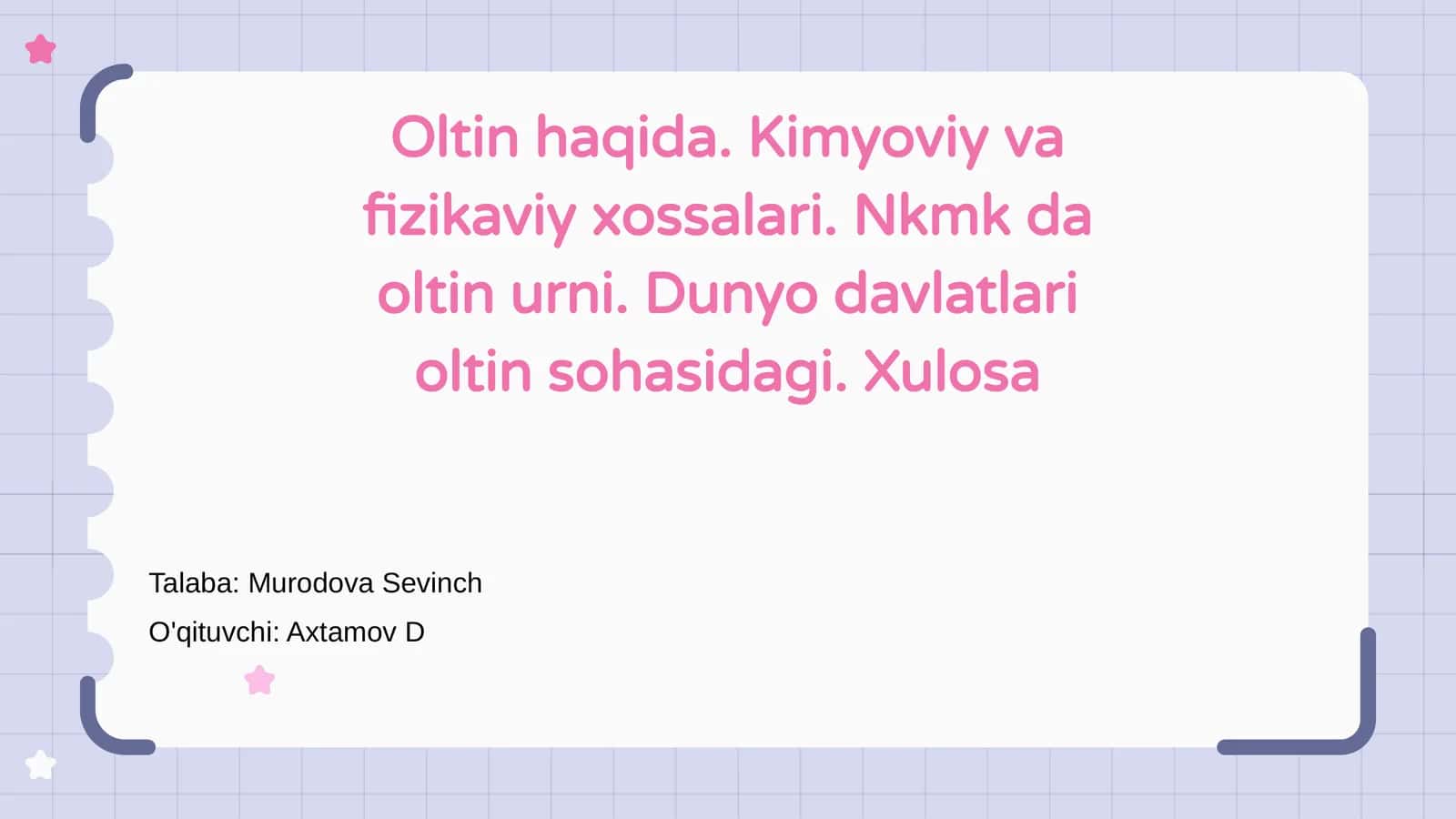Oltin: Umumiy Tushuncha 1