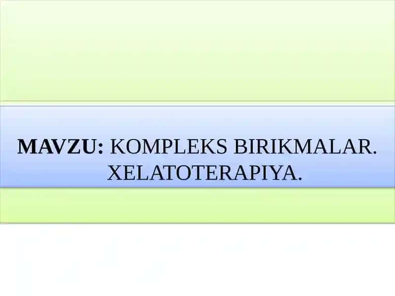 Xelatoterapiya