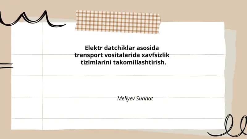 Elektr datchiklar asosida 1
