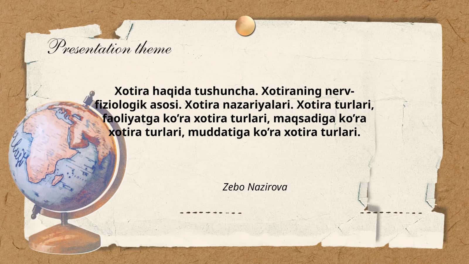 Xotira haqida tushuncha 1