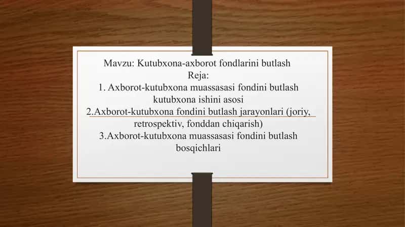 Axborot-kutubxona muassasalari 1