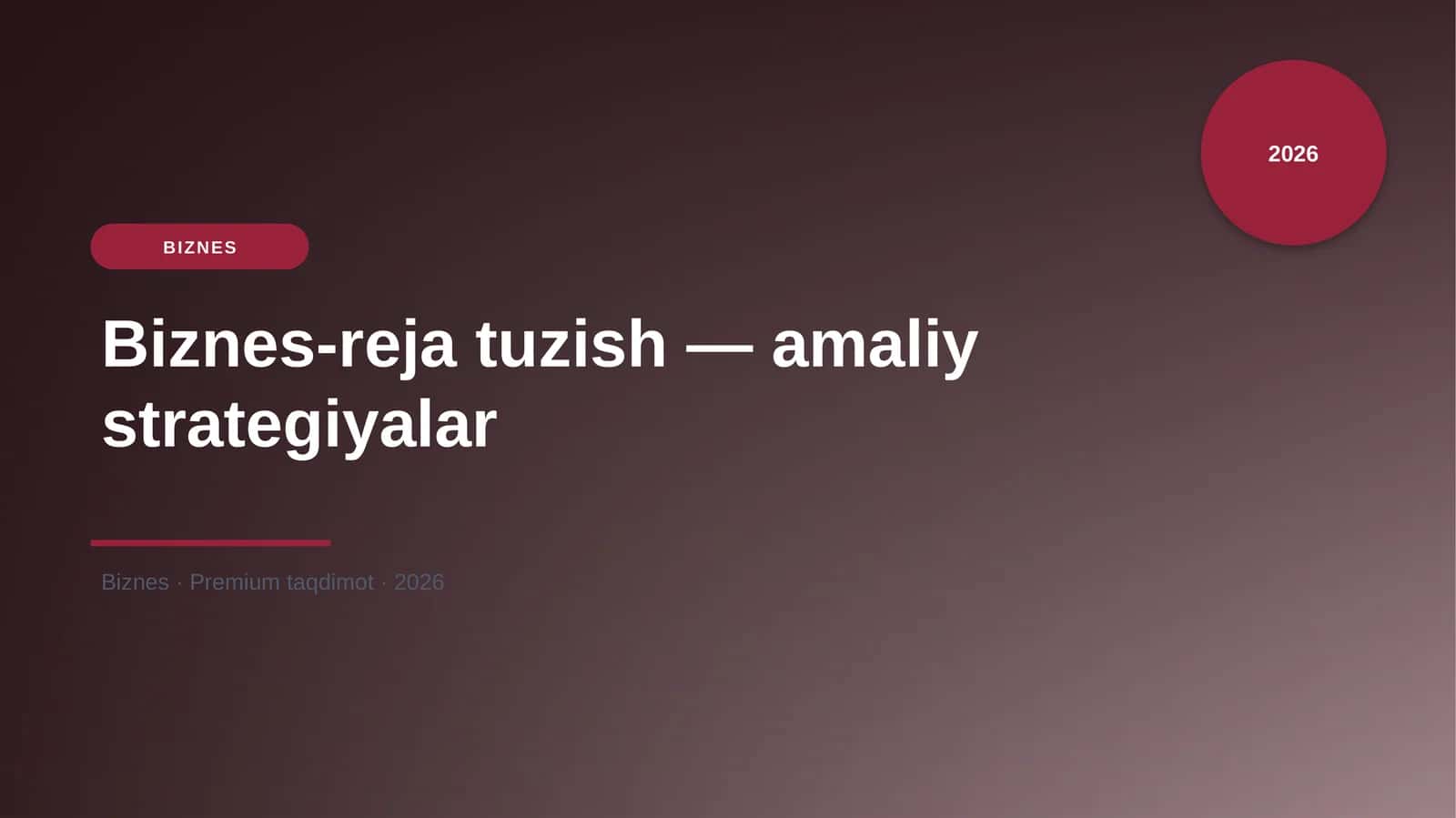 Biznes-reja tuzish — amaliy strategiyalar 1