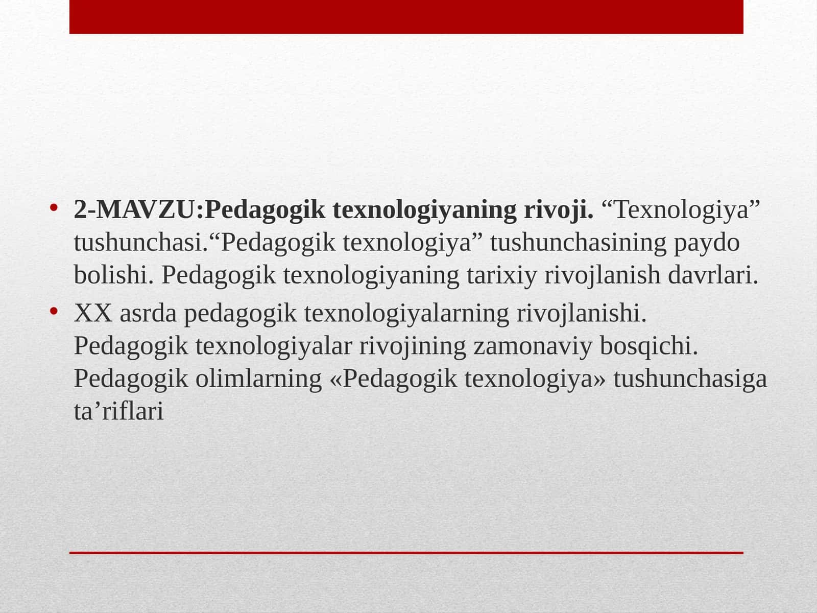 Pedagogik texnologiyalar tarixi 1