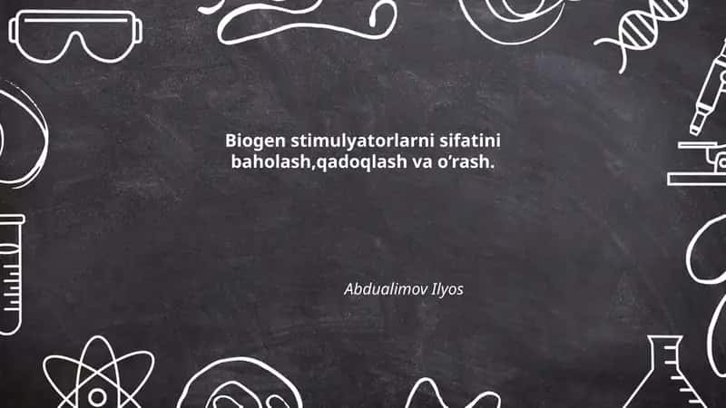 Biogen stimulyatorlarni sifatini baholash,qadoqlash va o'rash 1