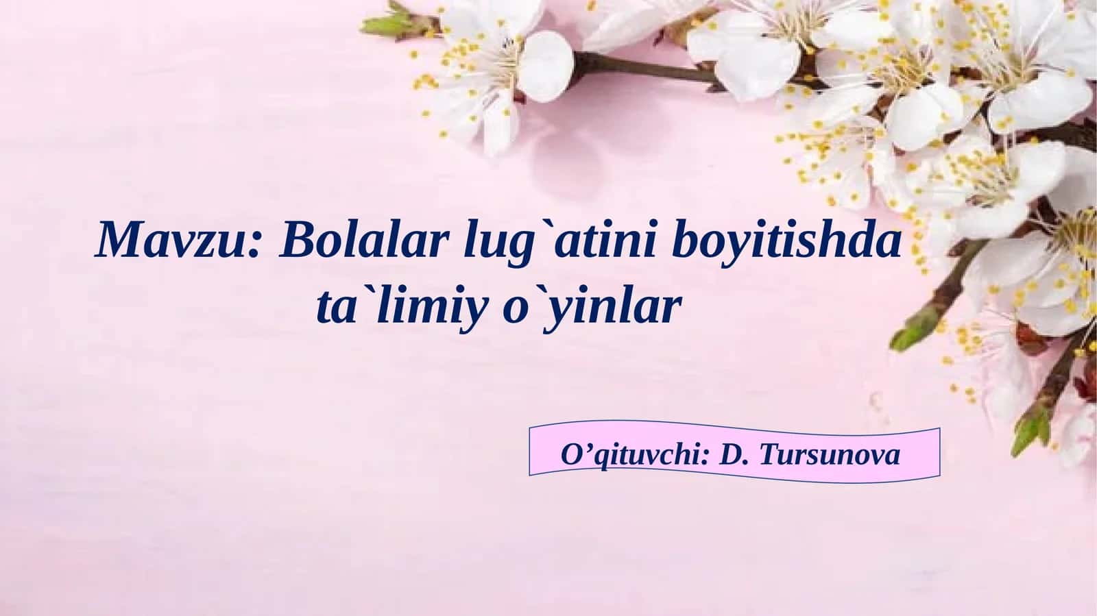 Bolalar lug'atini boyitish data o'limi yo'ynlar 1