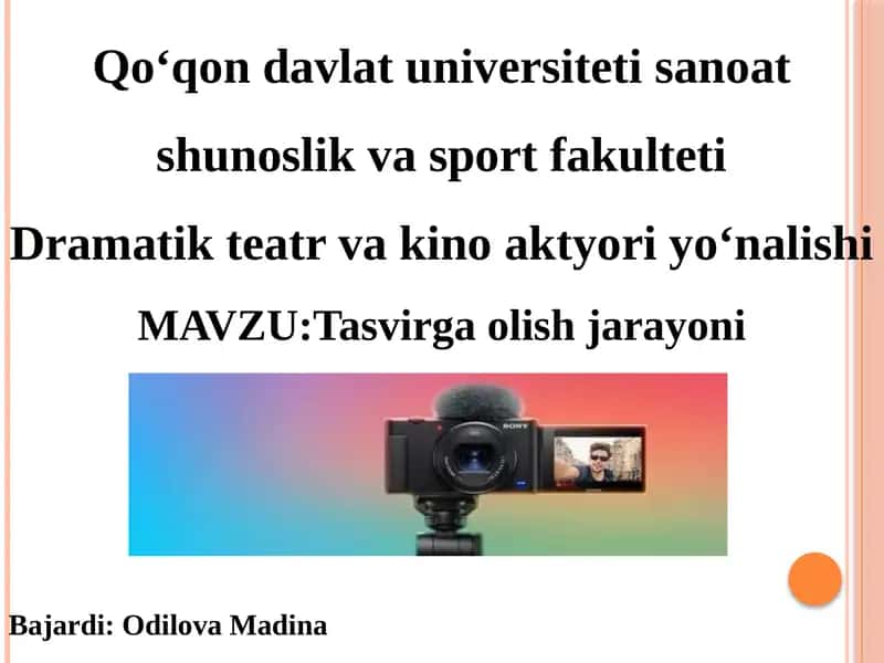 Tasvirgaolish jarayoni 1
