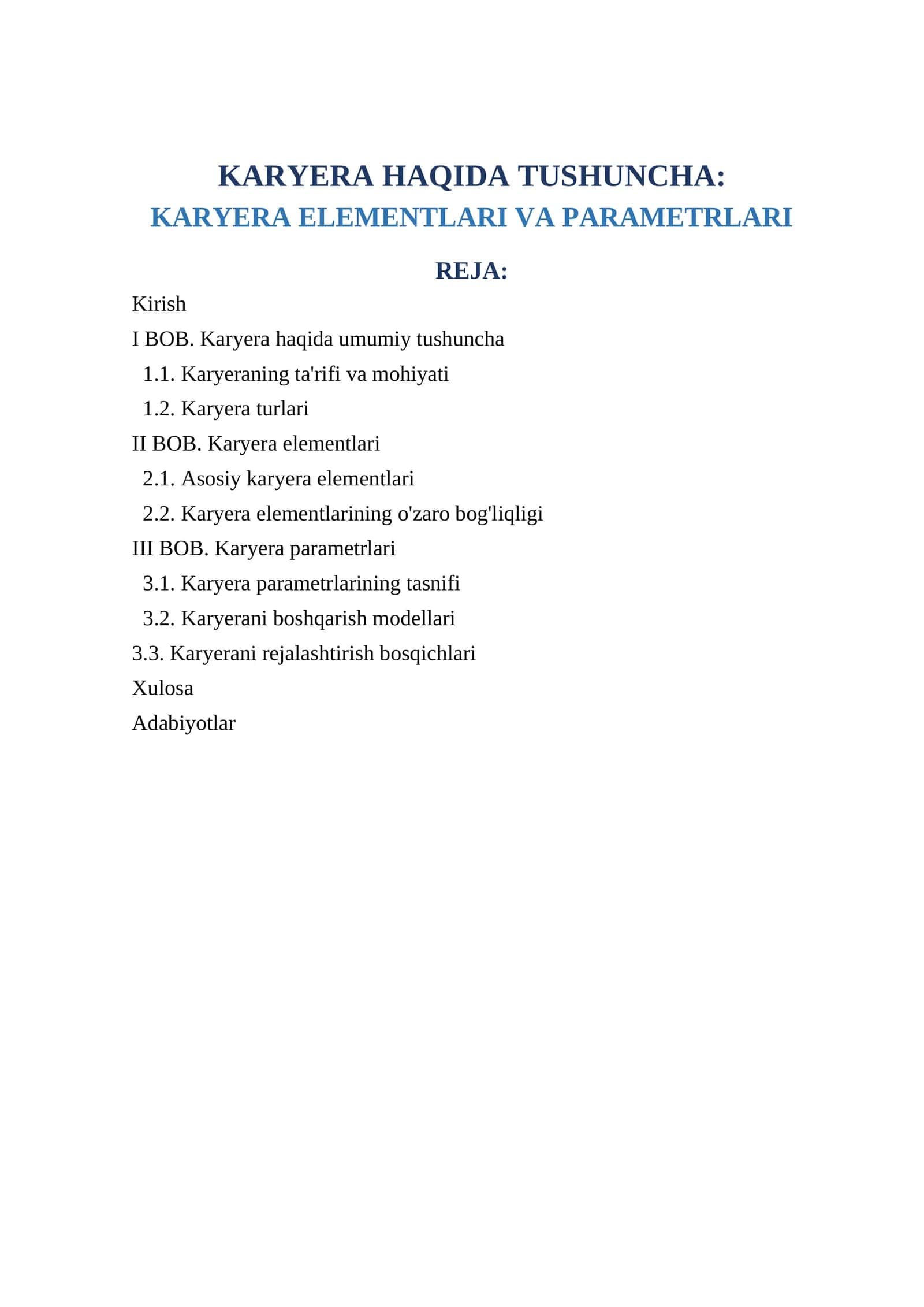 KARYERA HAQIDA TUSHUNCHA 1