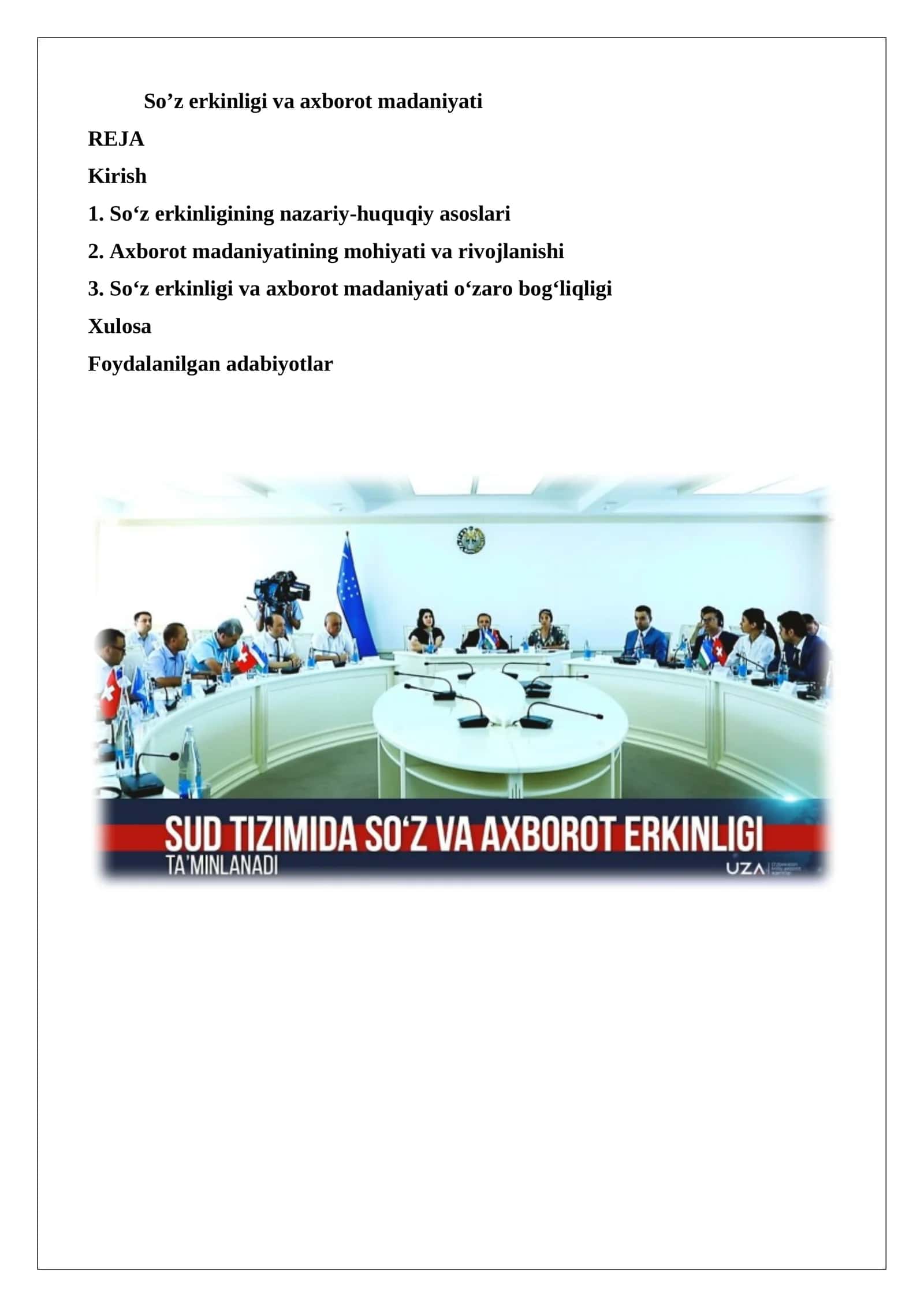 So’z erkinligi va axborot madaniyati 1