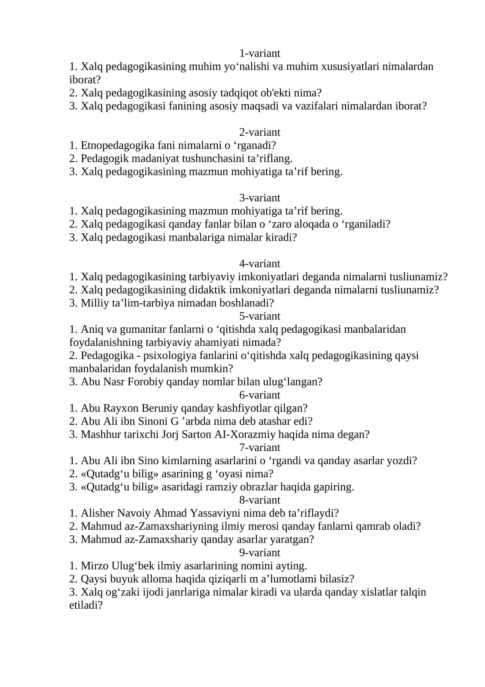 Xalq pedagogikasi 1
