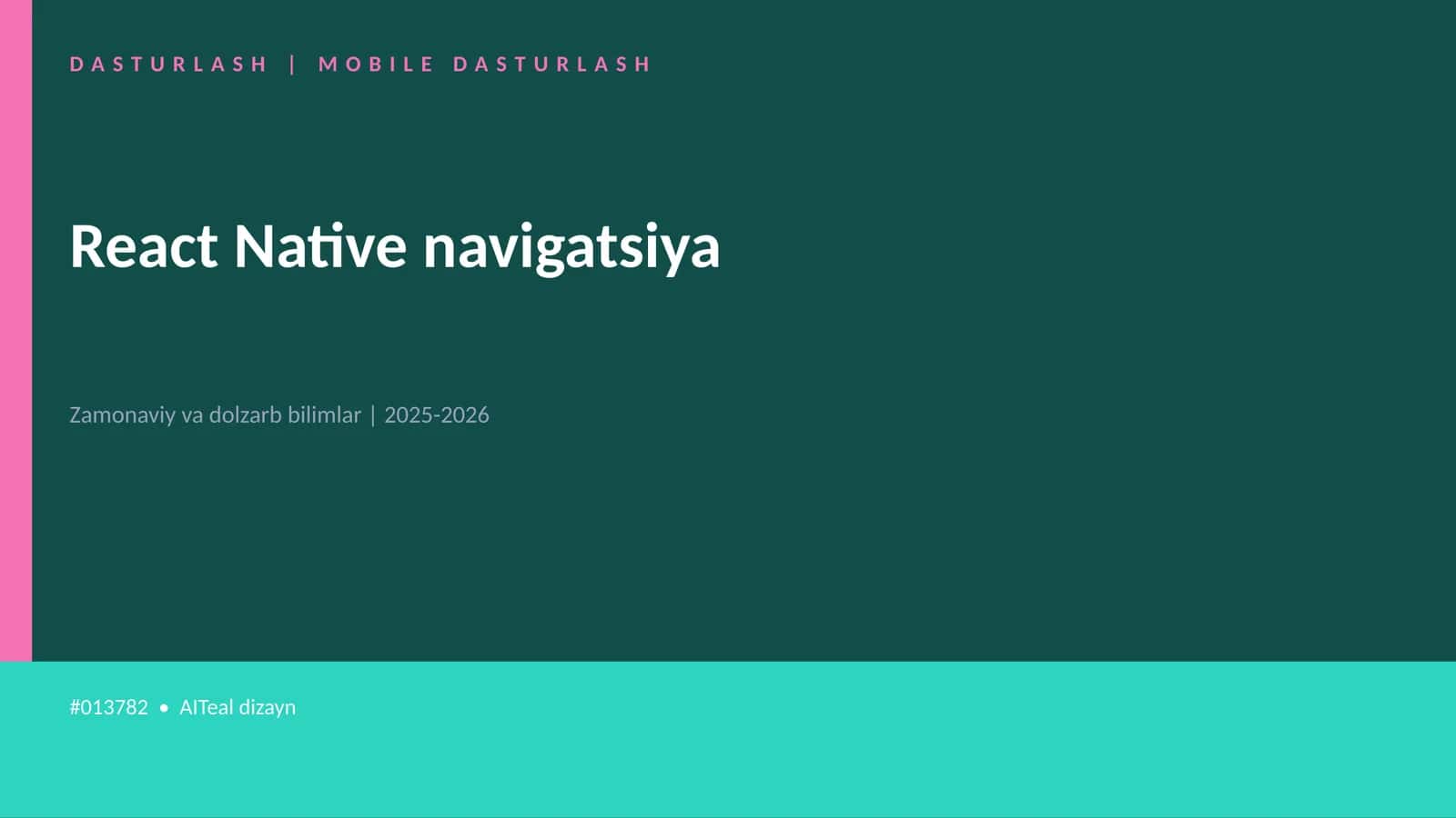 React Native navigatsiya 1