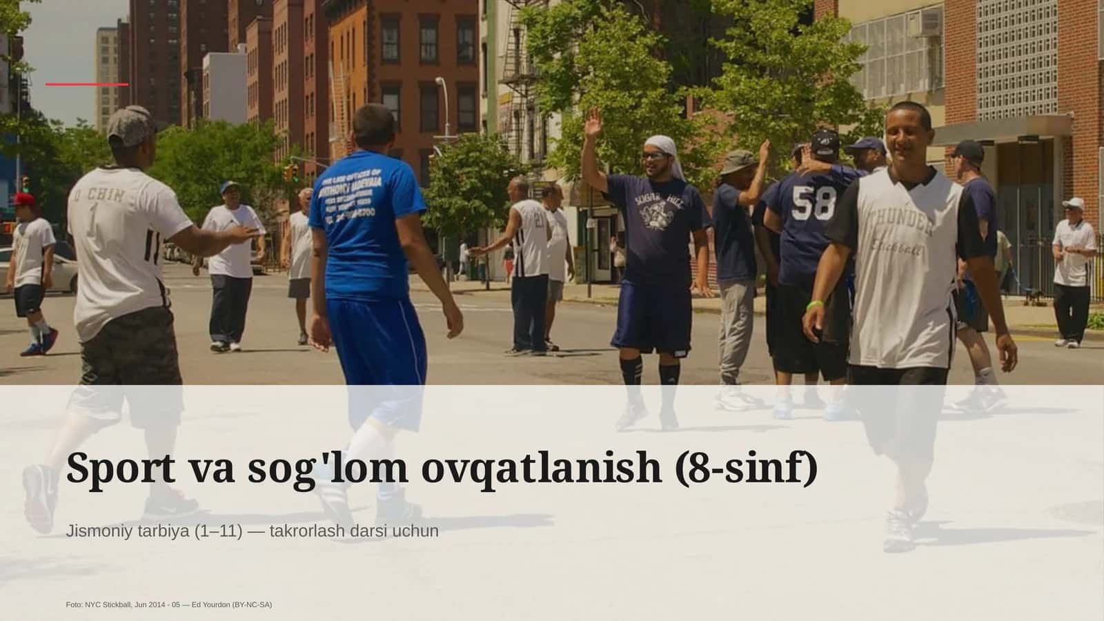 Sport va sog'lom ovqatlanish (8-sinf) 1