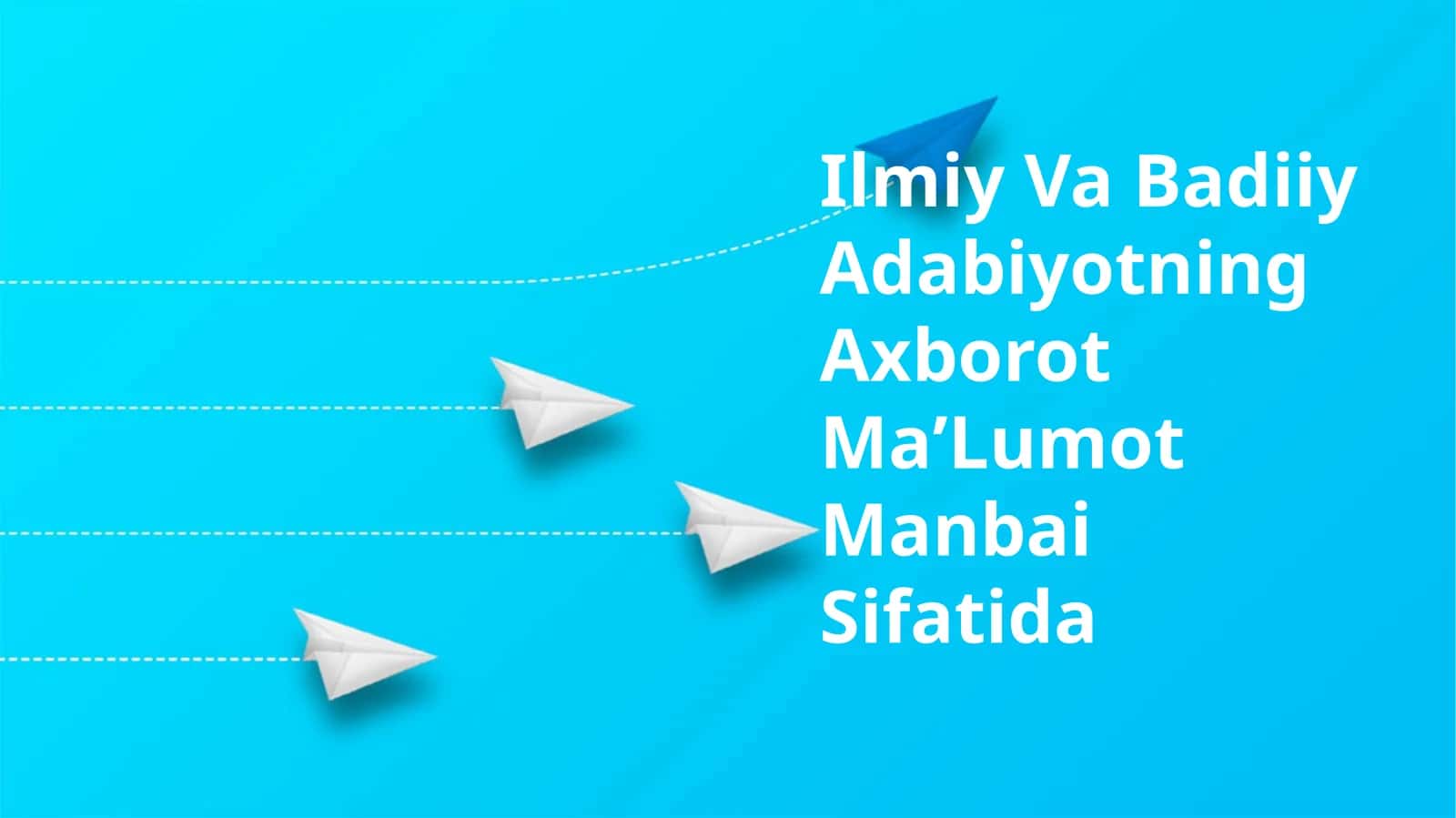 Ilmiy Va Badiiy Adabiyotning Axborot MaʼLumot Manbai Sifatida 1