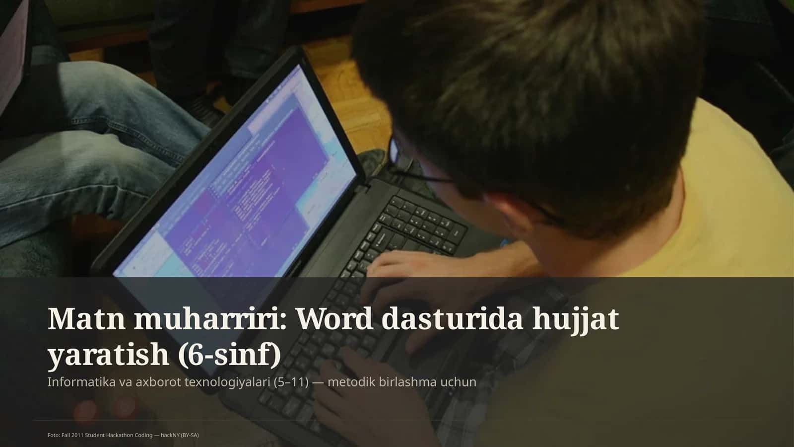 Word dasturida hujjat yaratish (6-sinf) 1
