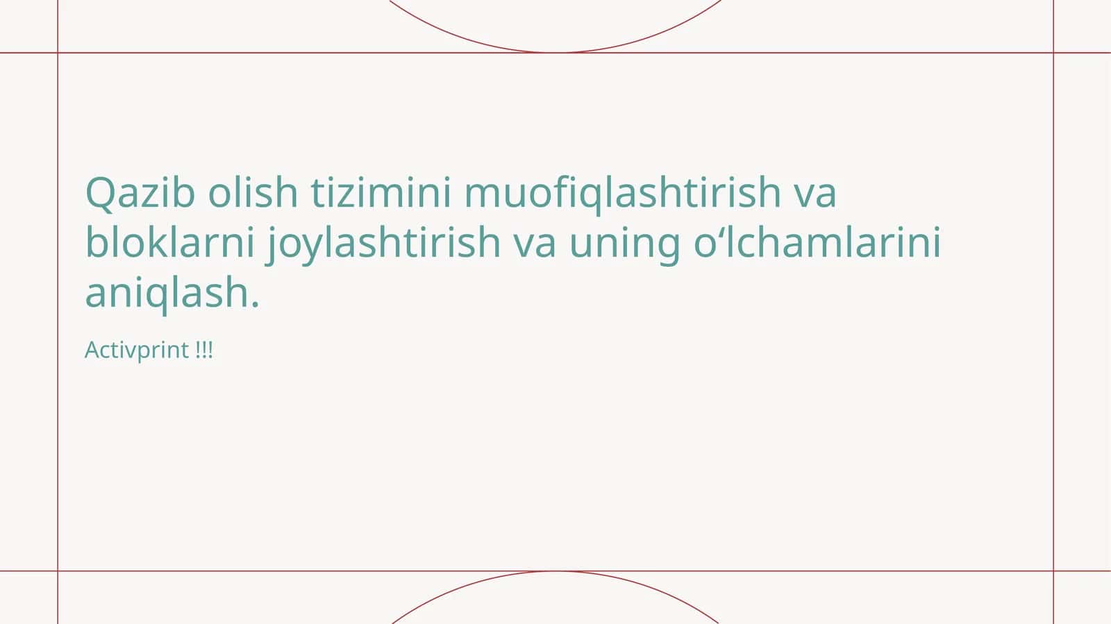 Qazib olish tizimini muofiqlashtirish va bloklarni joylashtirish va uning о‘lchamlarini aniqlash 1