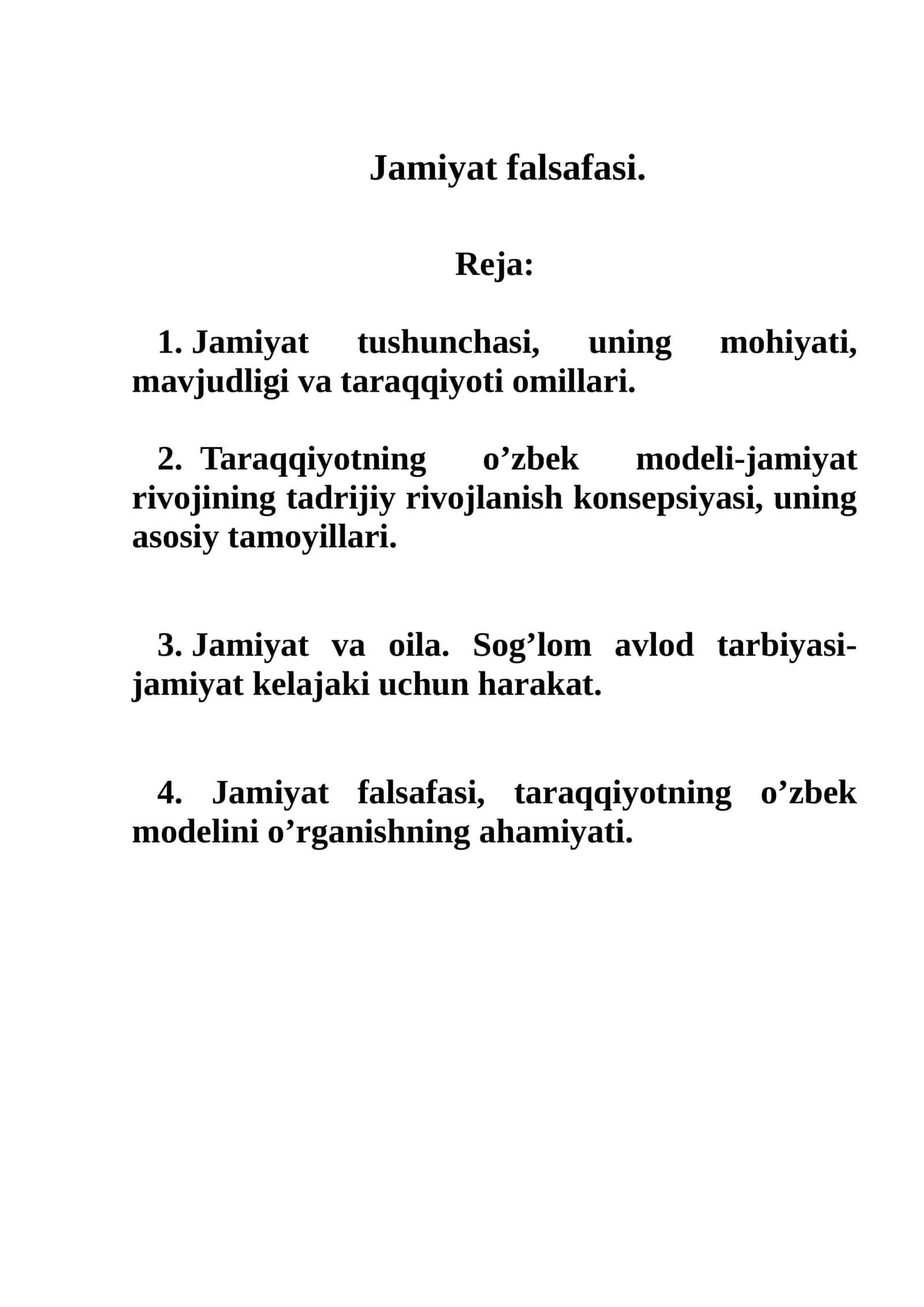 Jamiyat falsafasi 1