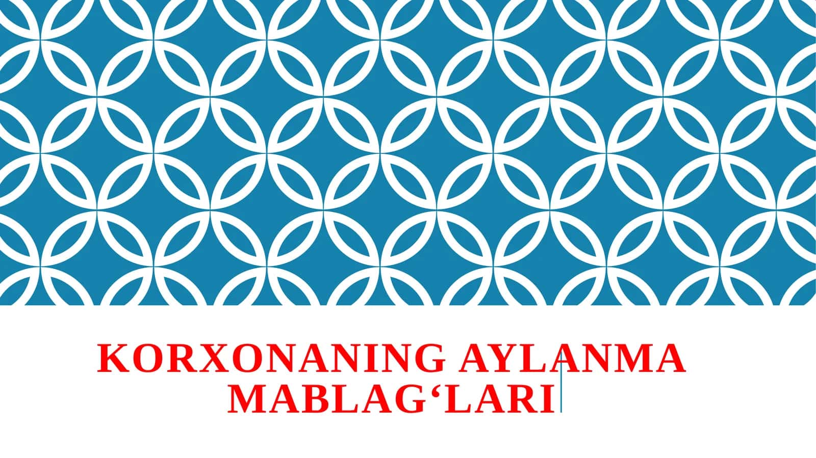 Korxonaning aylanma mablag‘lari 1