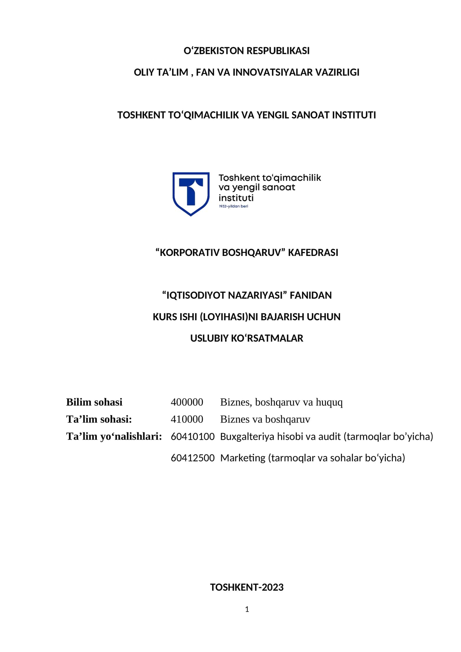 O'zbekiston tashqi savdo munosabatlari geografiyasining sifat jihatidan o'zgarib borishi 1