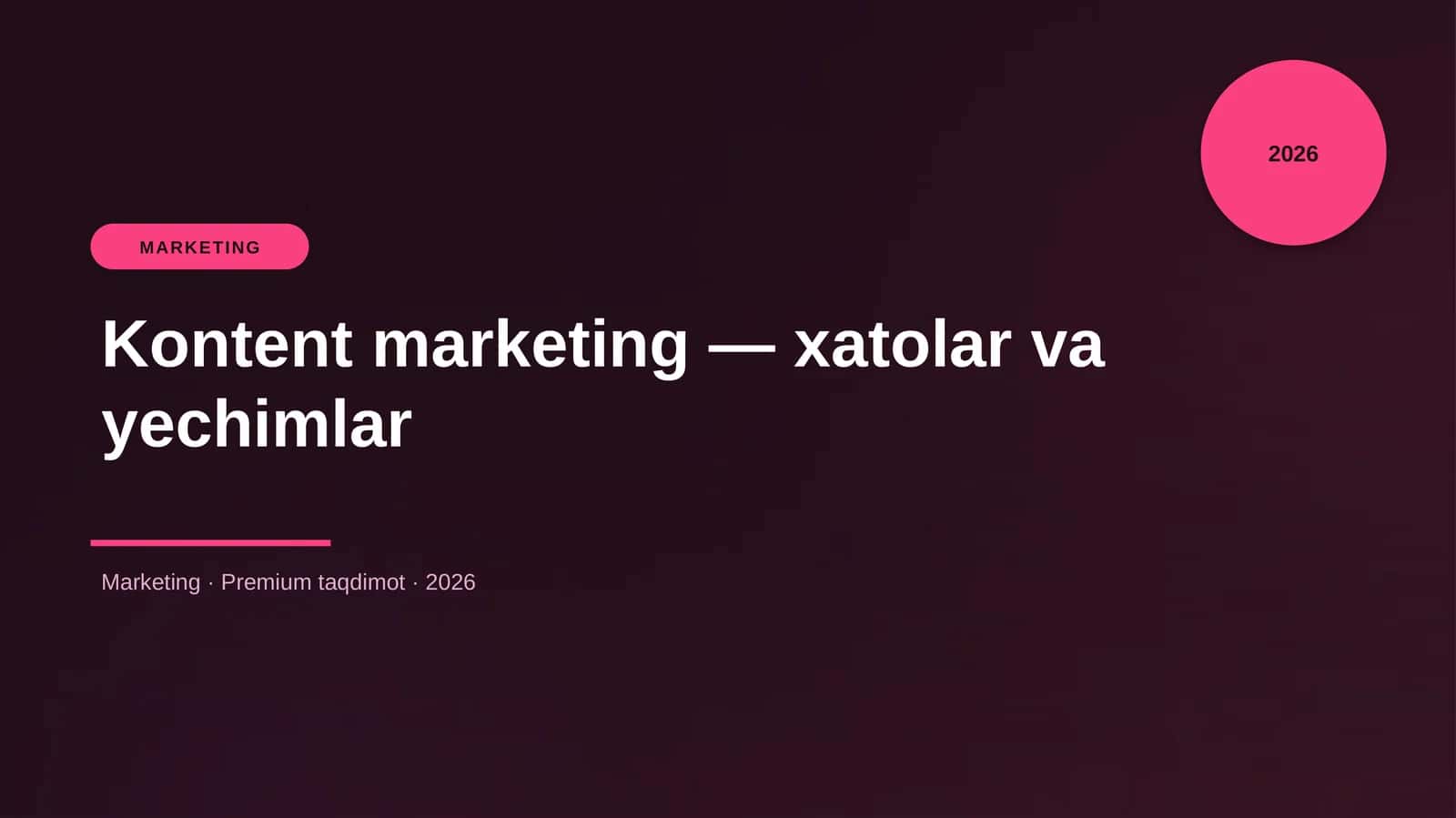 Kontent marketing — xatolar va yechimlar 1