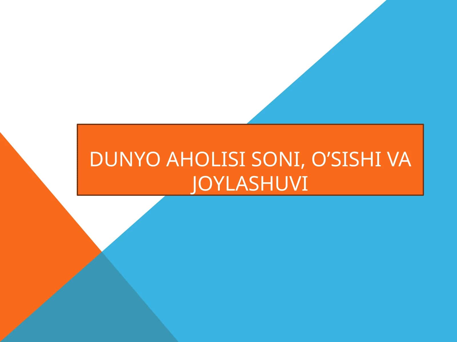 O'sish va joylashuv 1