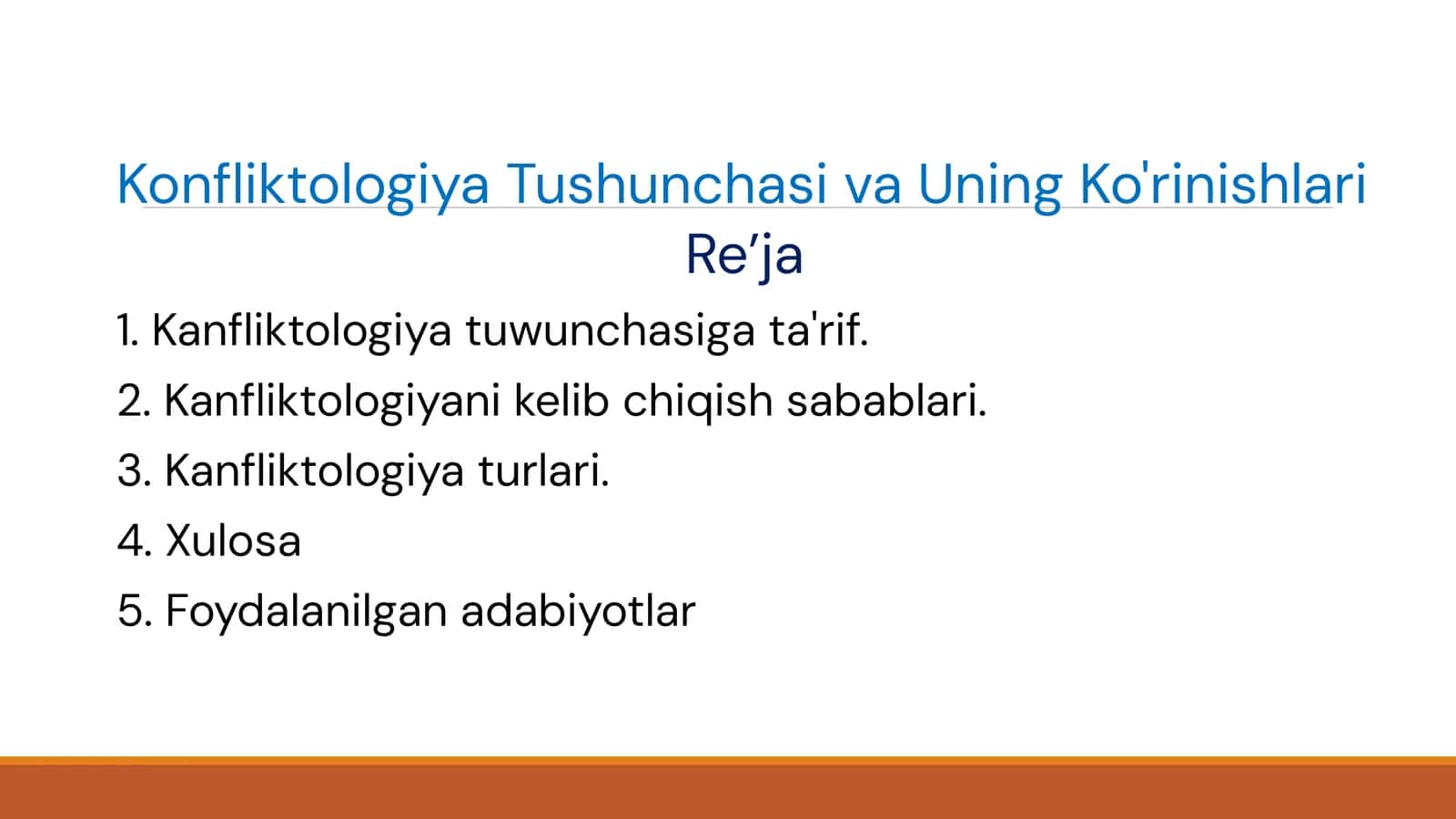 Konfliktologiya Tushunchasi va Uning Ko'rinishlari 1