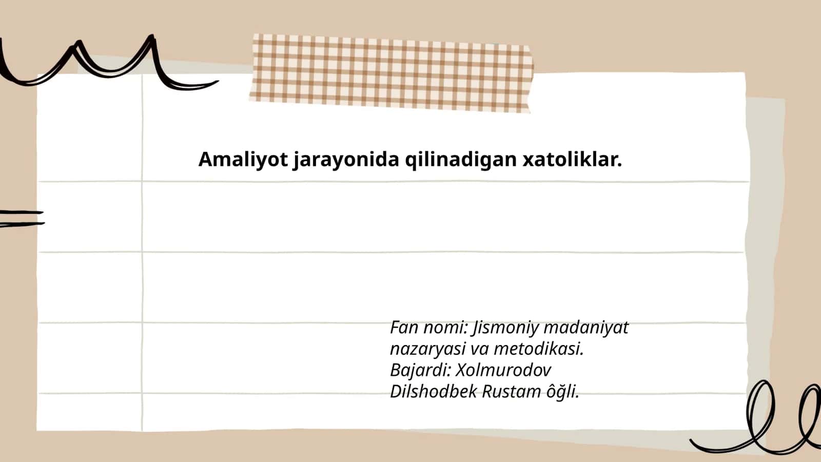 Jismoniy madaniyat nazaryasi va metodikasi 1