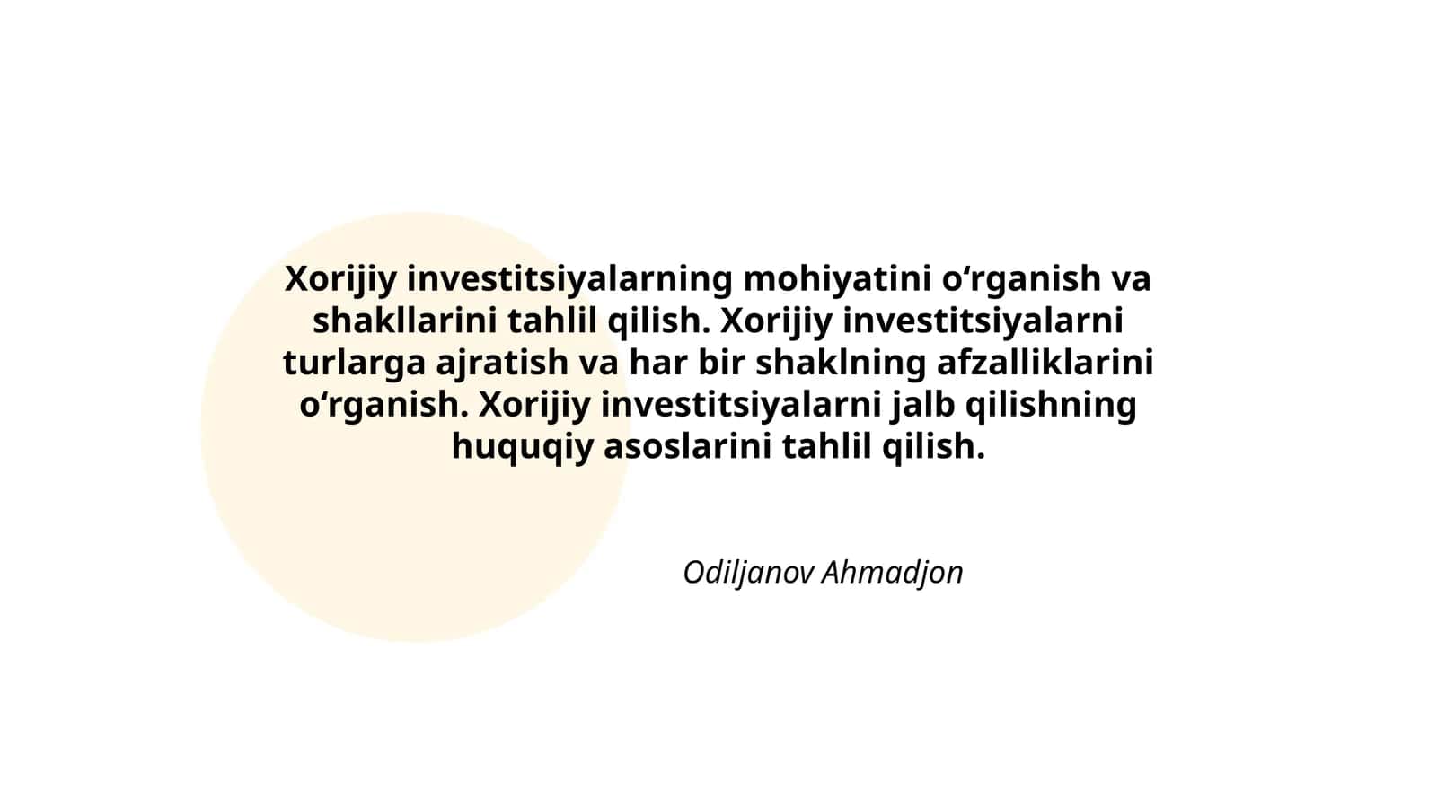 Xorijiy investitsiyalarning mohiyati va shakllari 1