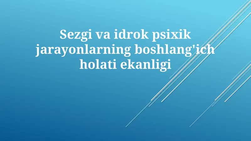 Sezgi va idrok 1