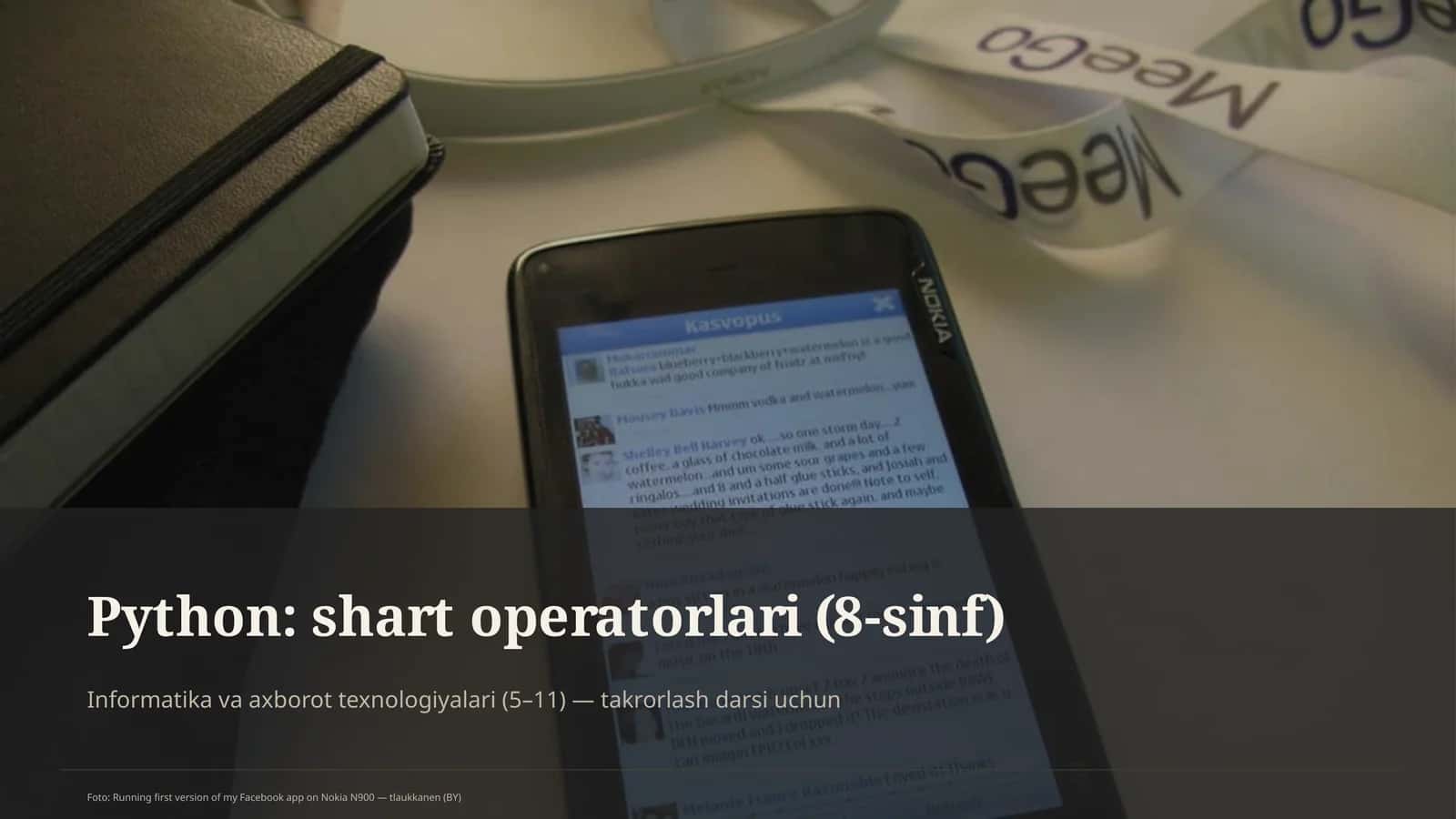 Python: shart operatorlari (8-sinf) 1