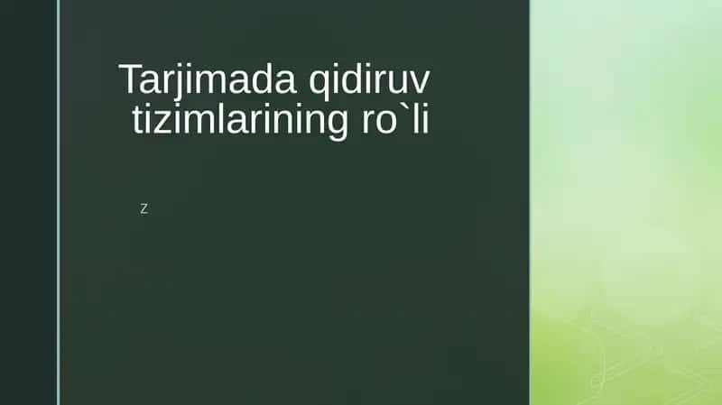 Tarjimadaqidiruvtizimlariningro`li 1