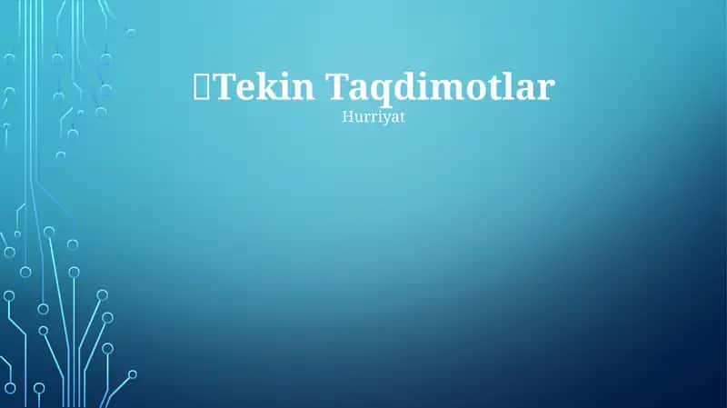 Bepul Taqdimotlar 1