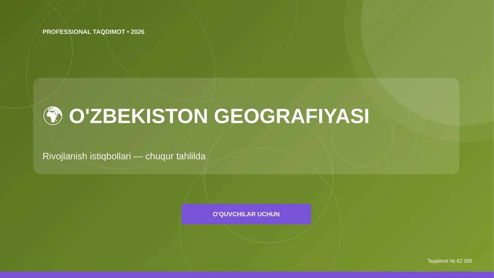 O'ZBEKISTON GEOGRAFIYASI 1