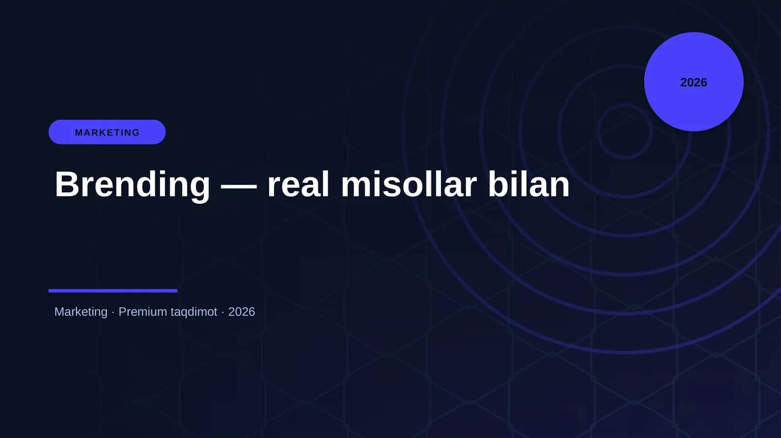 Brending — real misollar bilan 1