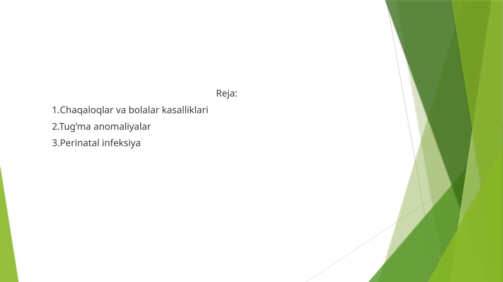Chaqaloqlar va bоbоlаr kаsаlliklаri 1