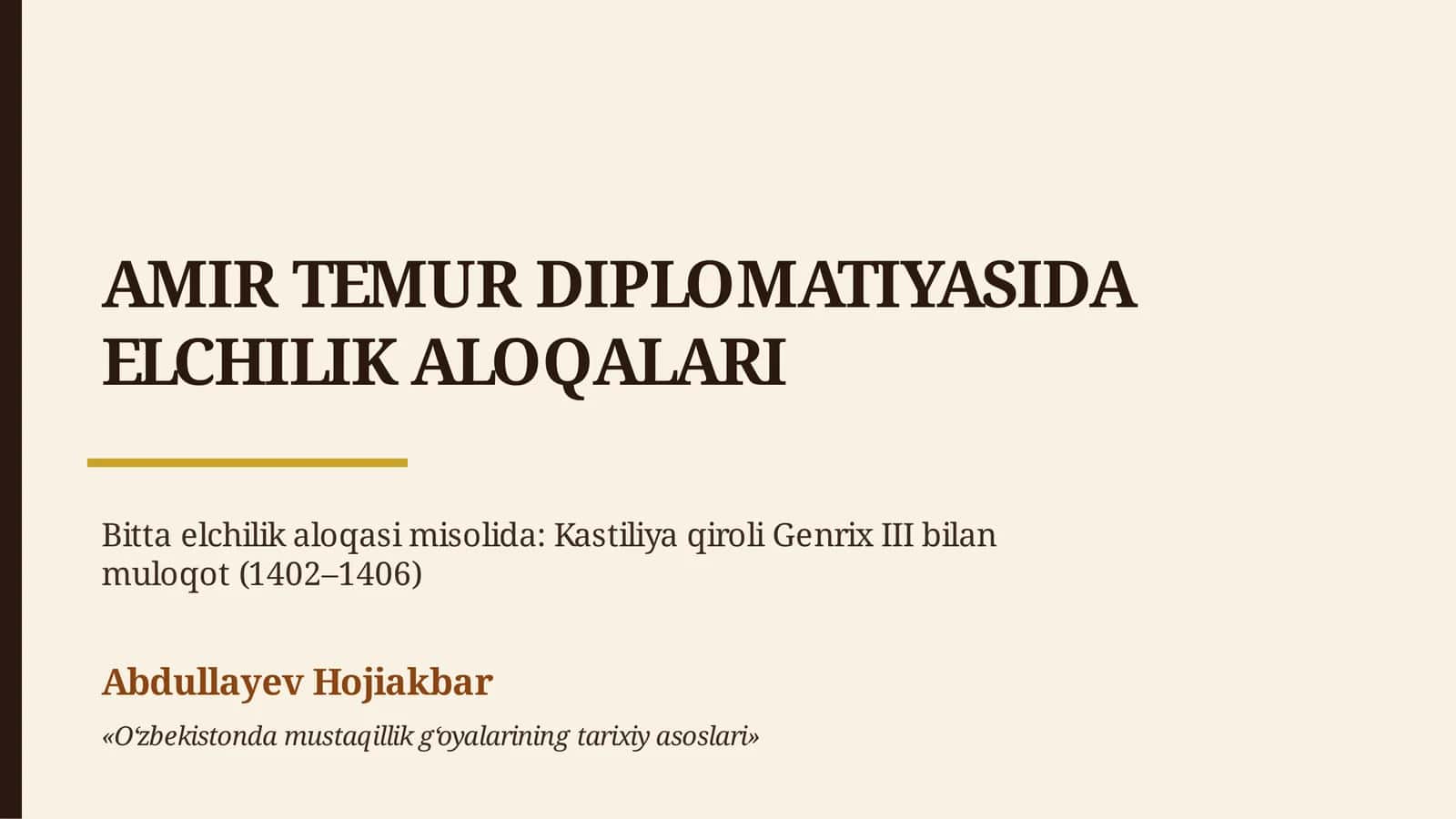 amir Temur va Ispaniya 1