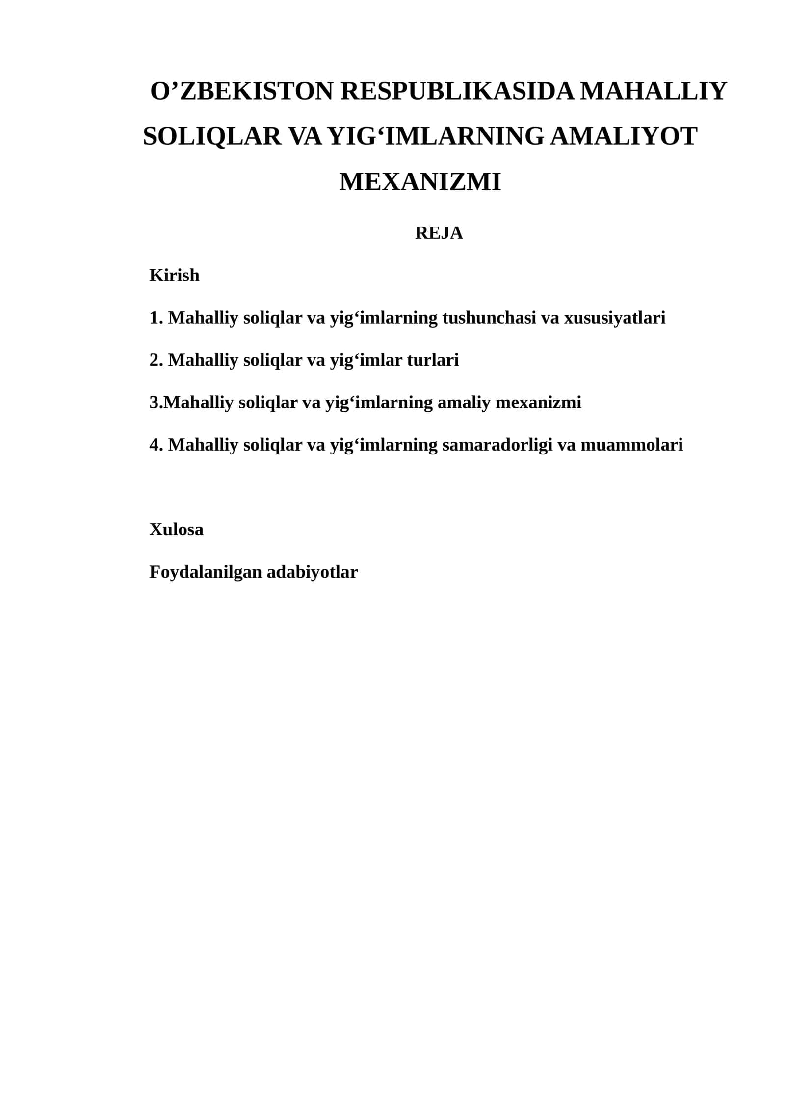 MAHALLIY SOLIQLAR VA YIG‘IMLARNING AMALIYOT MEXANIZMI 1