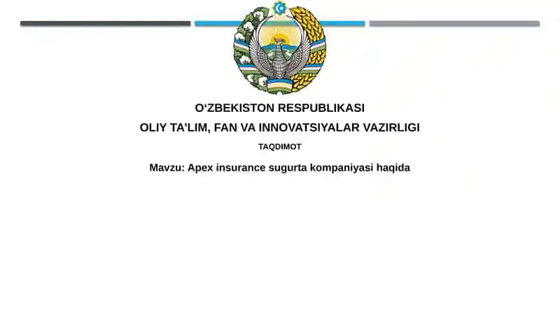 Apex insurancesugurtakompaniyasi